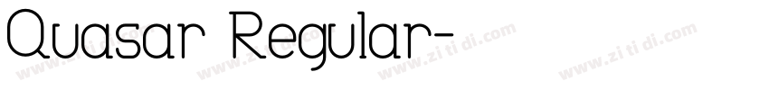 Quasar Regular字体转换